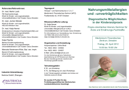 Programm Intensiv-Seminar Dresden 20. April 2012