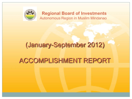 September 2012 Accomplishment Report