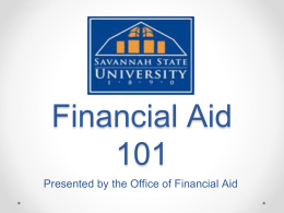 Financial Aid Awareness - Savannah State University