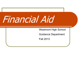 Financial Aid - Westmont High School