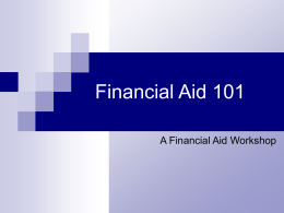 Financial Aid 101 - Los Angeles City College