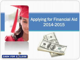 "How to Apply for Financial Aid" PowerPoint