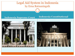 Legal Aid System in Indonesia