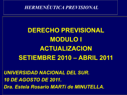 Martí de Minutella, Estela R. "Hermenéutica Previsional"