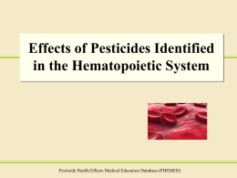 Hematopoietic - Pesticide Health Effects Medical Education