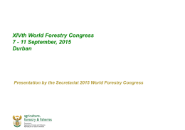 World Forestry Congress 2015 Presentation Feb2014