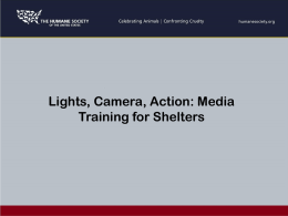 Media Training for Shelters