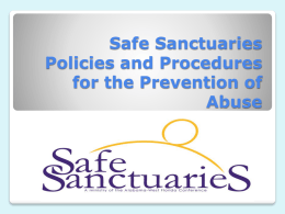 Safe Sanctuaries Policies and Procedures for the Prevention of Abuse