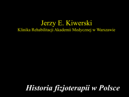 Historia fizjoterapii w Polsce