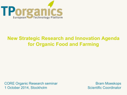 Presentation from TP-Organics