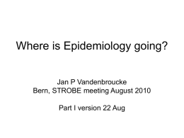 Where is Epidemiology going?