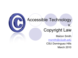Accessible Technology v. Copyright Law