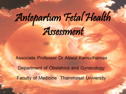 Antepartum Fetal Health Assessment