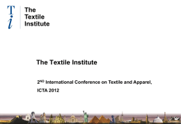 The Textile Institute - Bangladesh Textile Today
