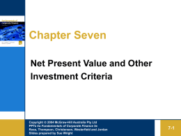 Net present value