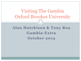 Oxford Brookes Oct 2013 presentation Gambia