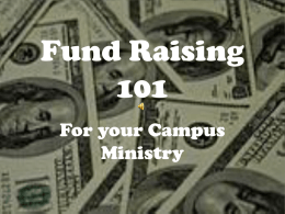 Fund Raising 101 - National Campus Ministry Association