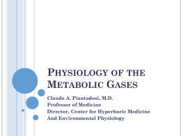 Physiology of the metabolic gases Piantadosi 2014
