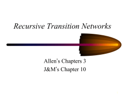 Recursive Transition Networks