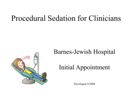 Procedural Sedation