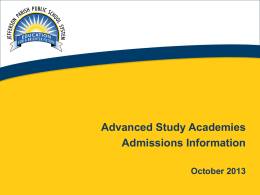 JPPSS Advanced Study Academies - Jefferson Parish Public School