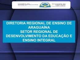 Slides - Avaliação - Diretoria Regional de Ensino de Araguaína
