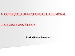 condições da responsabilidade moral e sistemas éticos