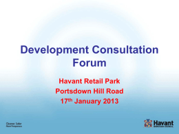 Havant Retail Park - Planners final powerpoint presentation