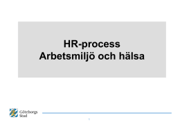 HR-process Arbetsmiljö och hälsa