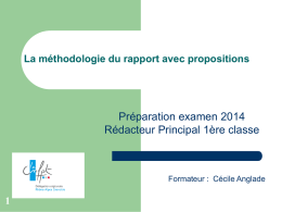 Diapo méthodo rapport avec proposition examen RPal 1er cl 2014