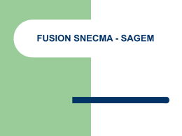 FUSION SNECMA - SAGEM