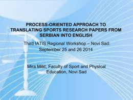 PPT - Third IATIS Regional Workshop