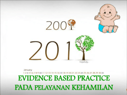 evidence based practice pada pelayanan kehamilan