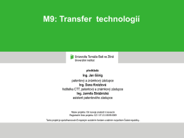 Model procesu transferu technologií 2 – podle [1]