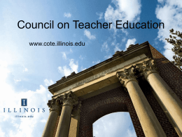 Slide 1 - Council on Teacher Education