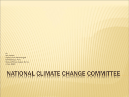 National Climate Change Committee Presentation