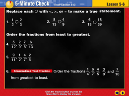 Writing Decimals as Fractions