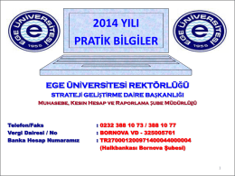 EK DERS ÜCRETİ (1) - Ege Üniversitesi Strateji Geliştirme Daire
