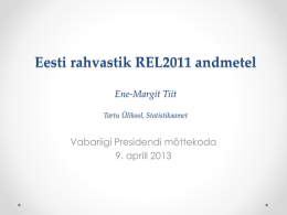 Eesti rahvastik aastail 2000—2012 Ene-Margit Tiit