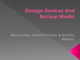 Categorize Storage Devices And Backup Media