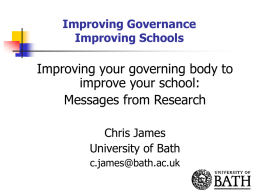 Improving your governing body to improve your school