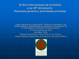 El Año Internacional de la Familia - Division de Desarrollo social de
