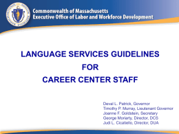 Language Service Guidelines for Career Center Staff