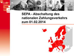 SEPA-Präsentation Vereine vom 22.05.2013