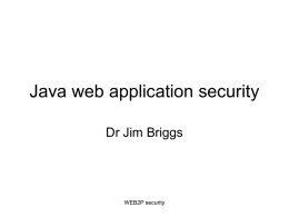 Java web application security