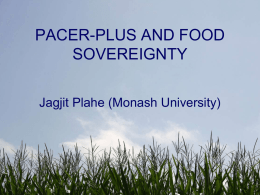 Fiji - PACER-plus and Food Sovereignty