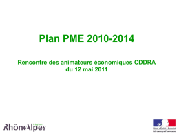 Présentation RRA du Plan PME - portail territoire de la Région