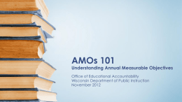 AMOs 101: Understanding Annual Measurable