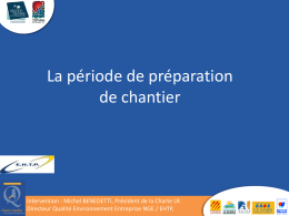 IV Préparation Chantier - Charte Qualité des réseaux
