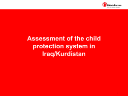 Assessment of the child protection system in Iraq/Kurdistan
